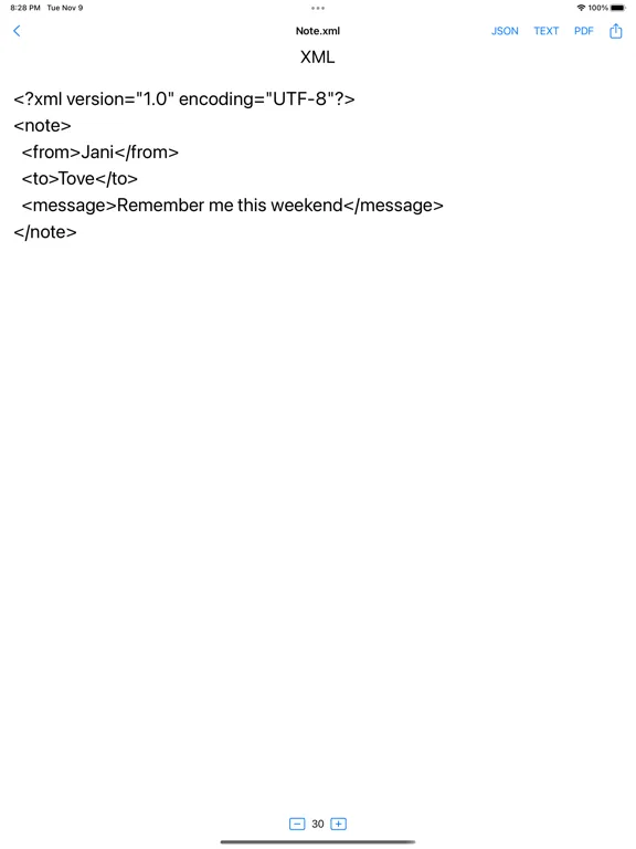 Ảnh chụp màn hình của XML DECO iPad 