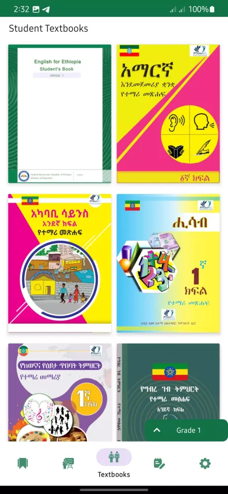 تصاویر Grade 1-6 Ethio Students Books