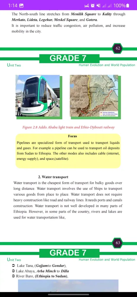 Ethio Books : Grade 7 Textbook Ekran Görüntüleri