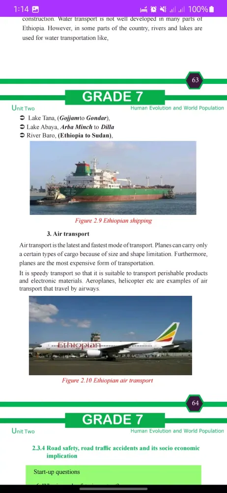 Ethio Books : Grade 7 Textbook Ekran Görüntüleri