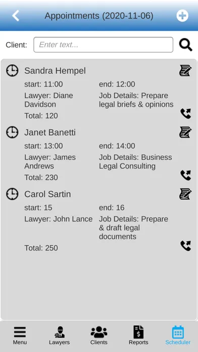 Zrzuty ekranu Lawyers Software