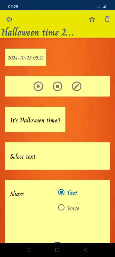 Ảnh chụp màn hình của Note2Voice. Text & TTS. Tool.