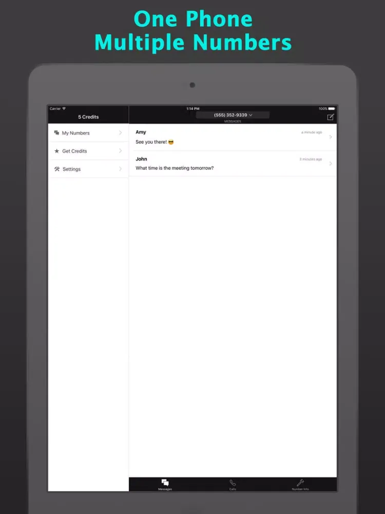 Скриншоты Business Line Phone Number iPad