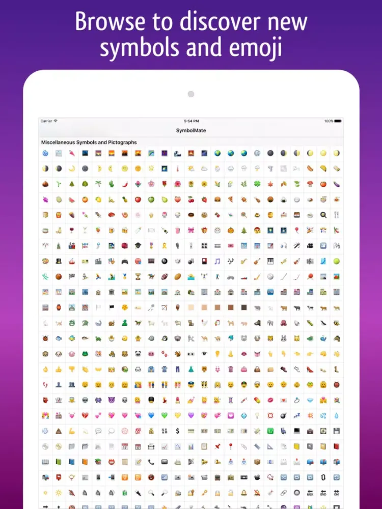 Ảnh chụp màn hình của SymbolMate - Search Symbols and Emoji iPad 