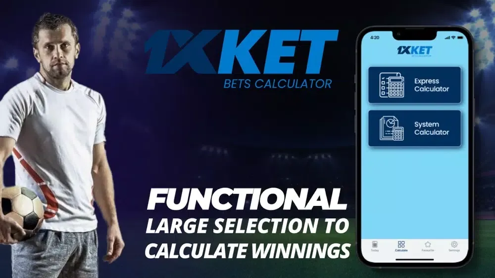Tangkapan skrin 1XKET Bets Calculator