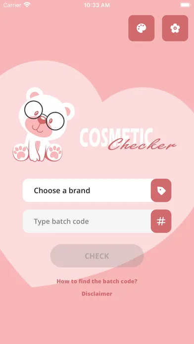 Tangkapan skrin Cosmetic Checker