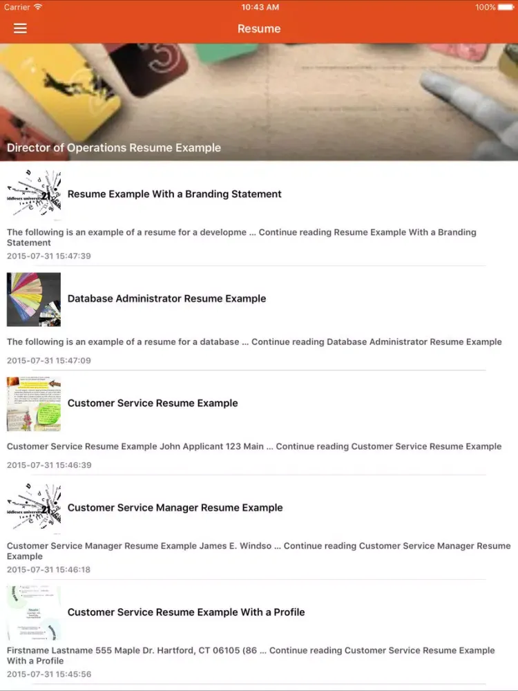 صور The Resume Writing Examples - Build a Resume that Stands Out ,Gets More Job Interviews! iPad 