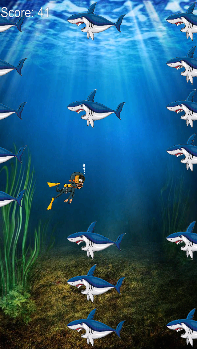 Adorable Diver Under Sea - Dangerous Shark Chase Free スクリーンショット