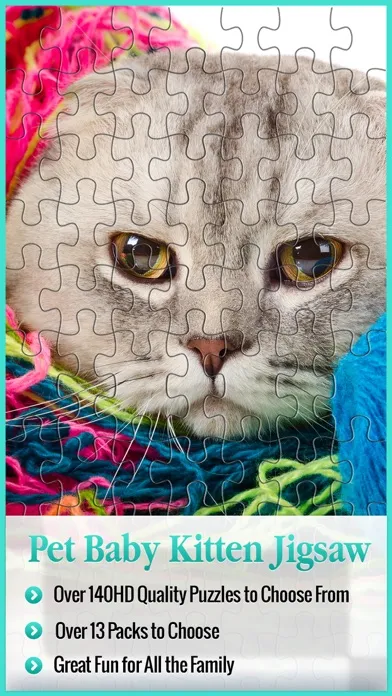 ภาพหน้าจอของ Animal Puzzle Packs & Bits - Kitty Cat Baby Mermaid Jigsaw