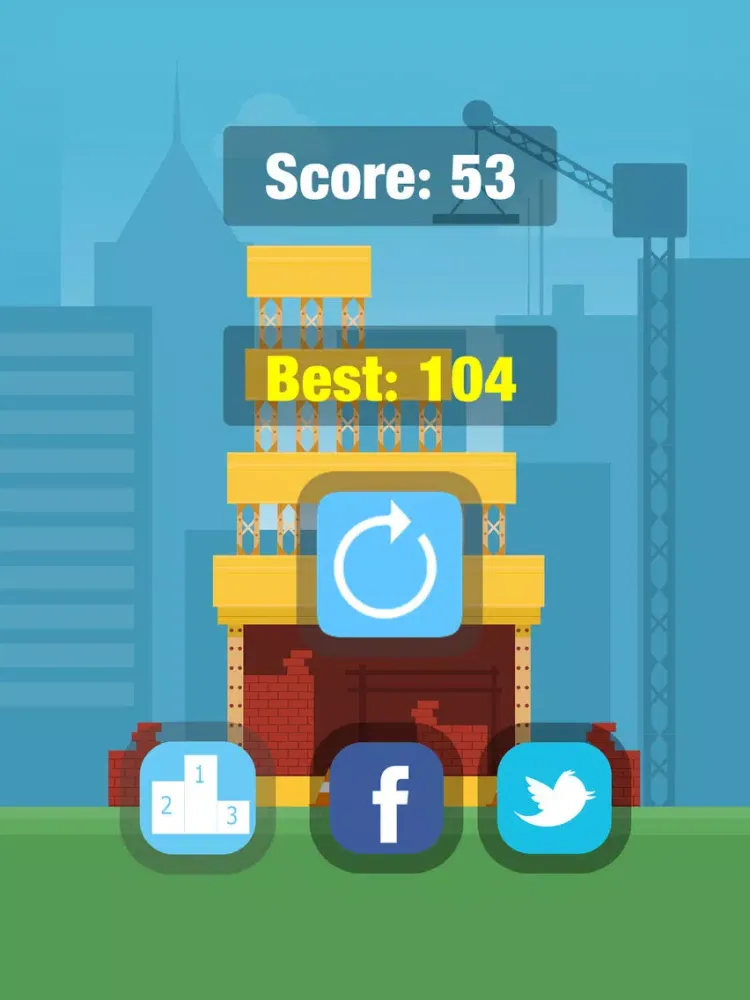 Construction Tower Free - Build By Stacking The Blocks iPad  Screenshots