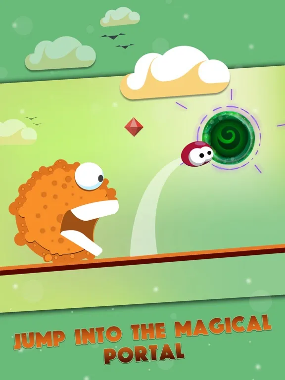 Ảnh chụp màn hình của Super bird jump - Stay focused in the Hardest Portal-Game Ever iPad 