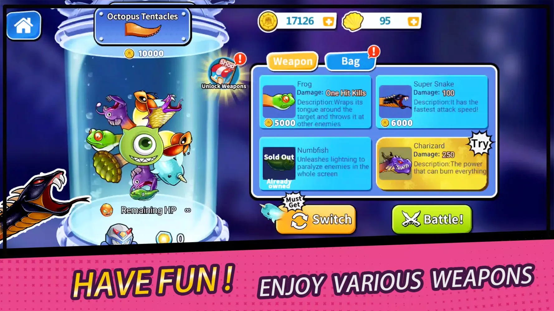 Zrzuty ekranu Crazy Octopus