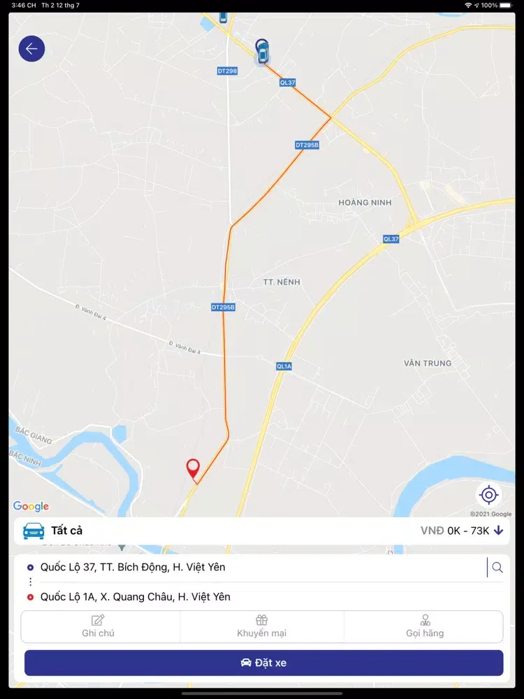 Taxi Quang Hanh iPad  スクリーンショット