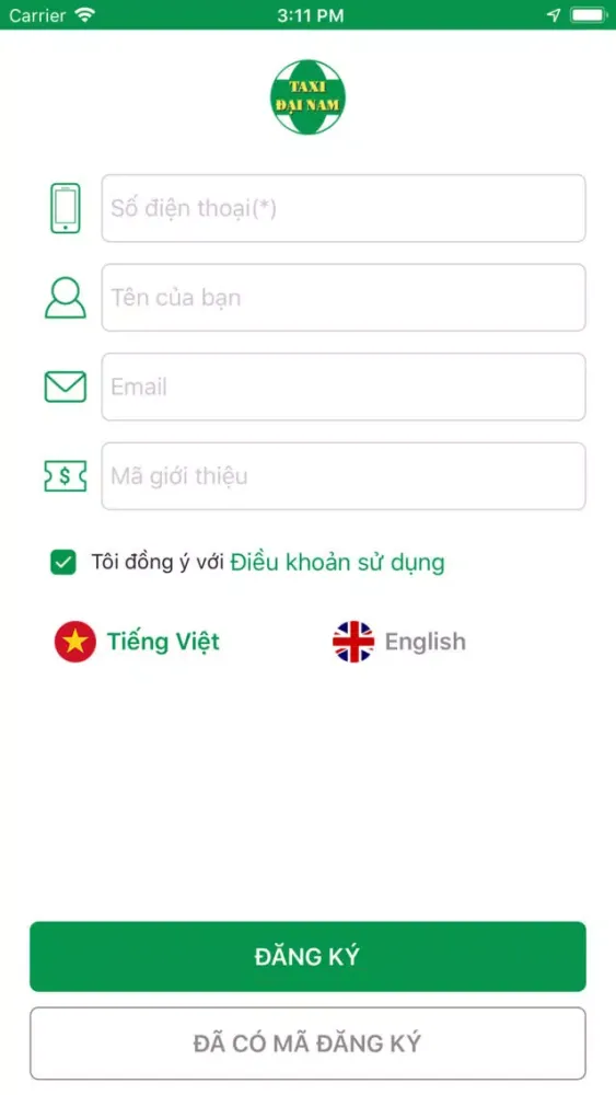 Đại Nam Taxi应用截图