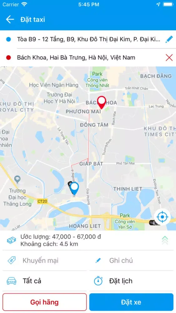 Taxi Dương Thảo.应用截图