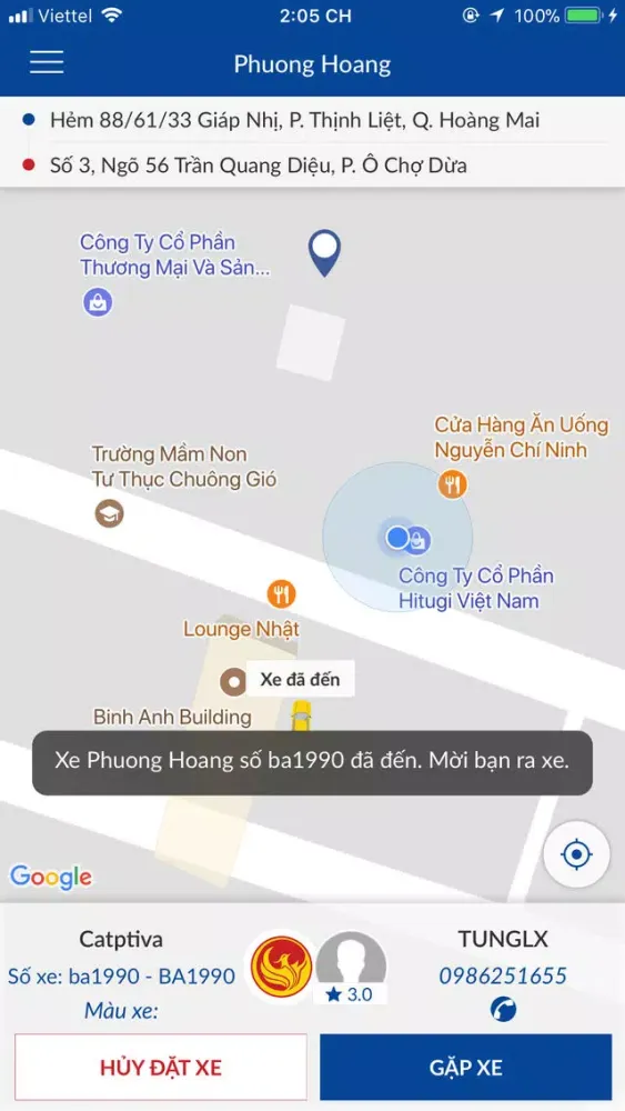 Phượng hoàng Taxi 스크린샷