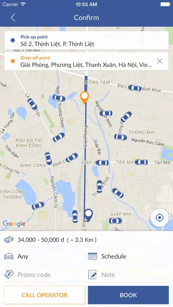 Screenshot di SaoHaNoi Taxi