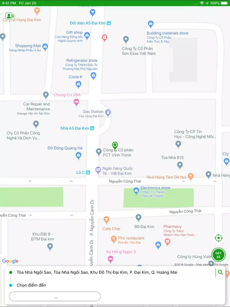 Capturas de tela do Taxi Vân Đồn Xanh iPad 