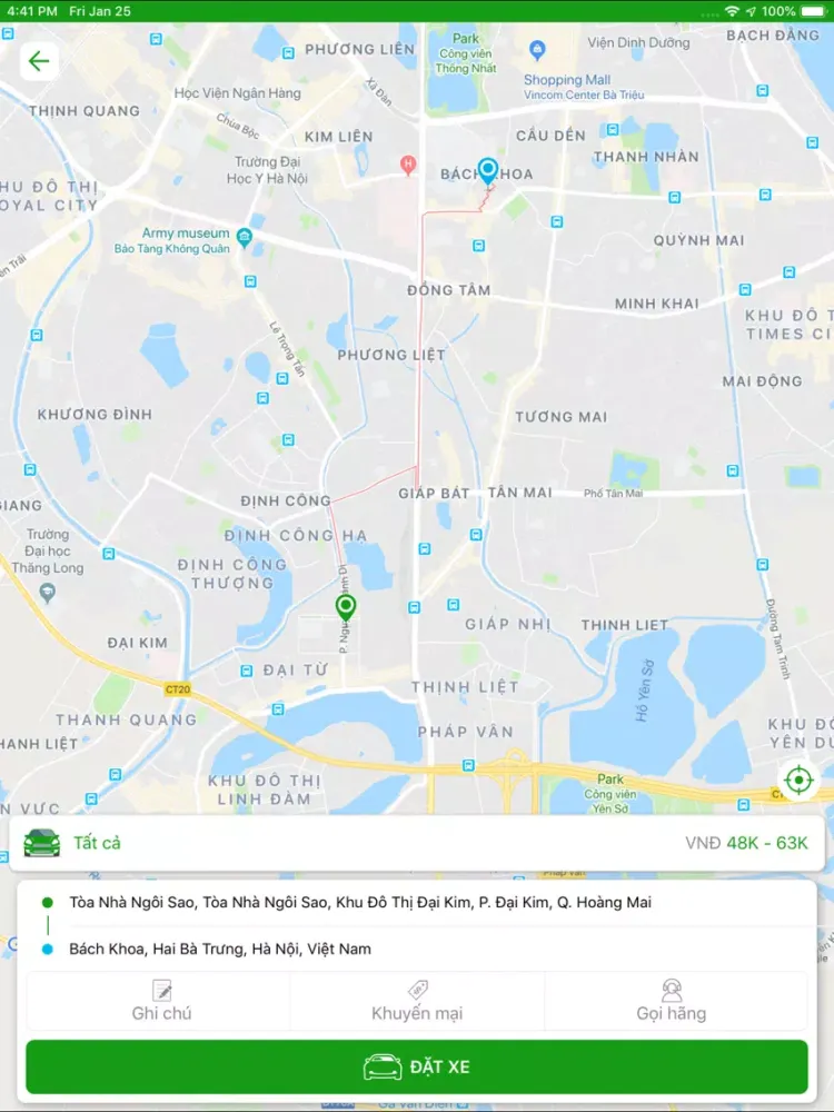 Capturas de tela do Taxi Vân Đồn Xanh iPad 