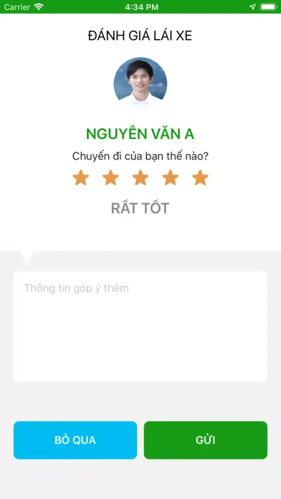 Capturas de tela do Taxi Vân Đồn Xanh