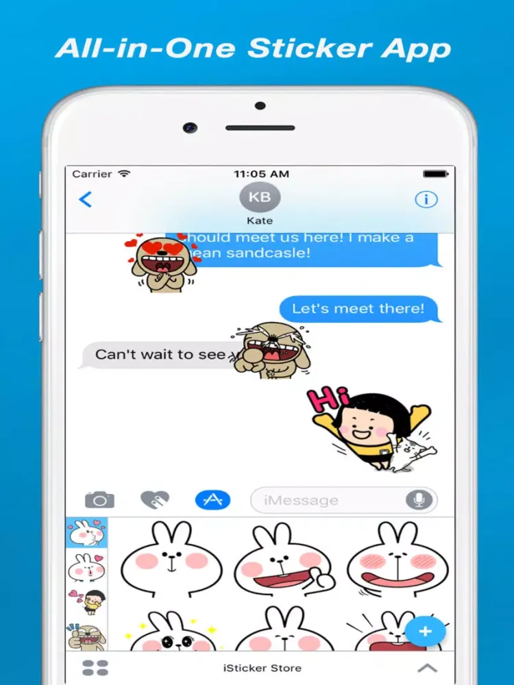 Tangkapan skrin iSticker Store iPad 