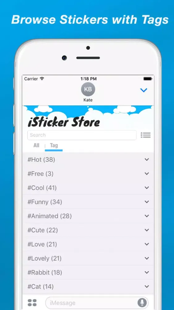 Tangkapan skrin iSticker Store