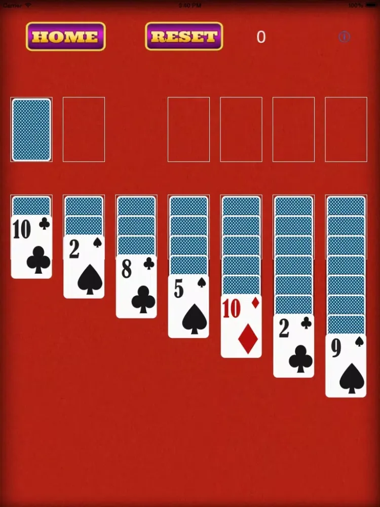 ภาพหน้าจอของ `` Ace King Solitaire Game iPad 