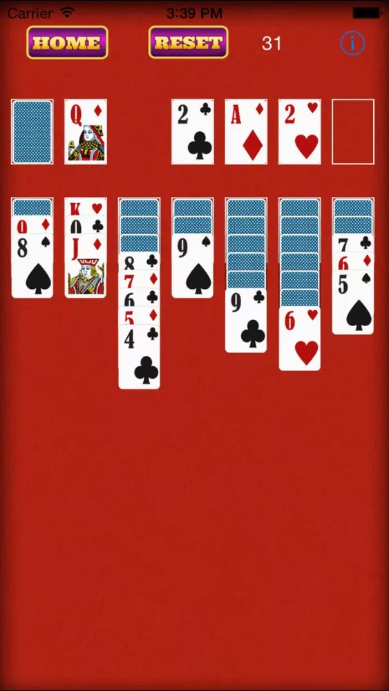 ภาพหน้าจอของ `` Ace King Solitaire Game