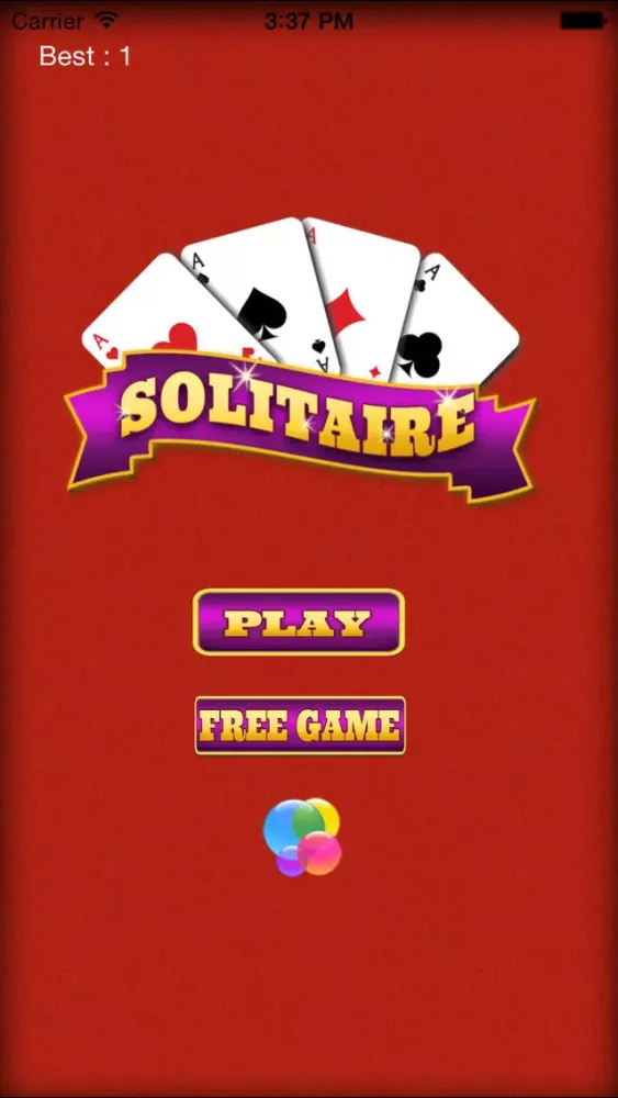 ภาพหน้าจอของ `` Ace King Solitaire Game