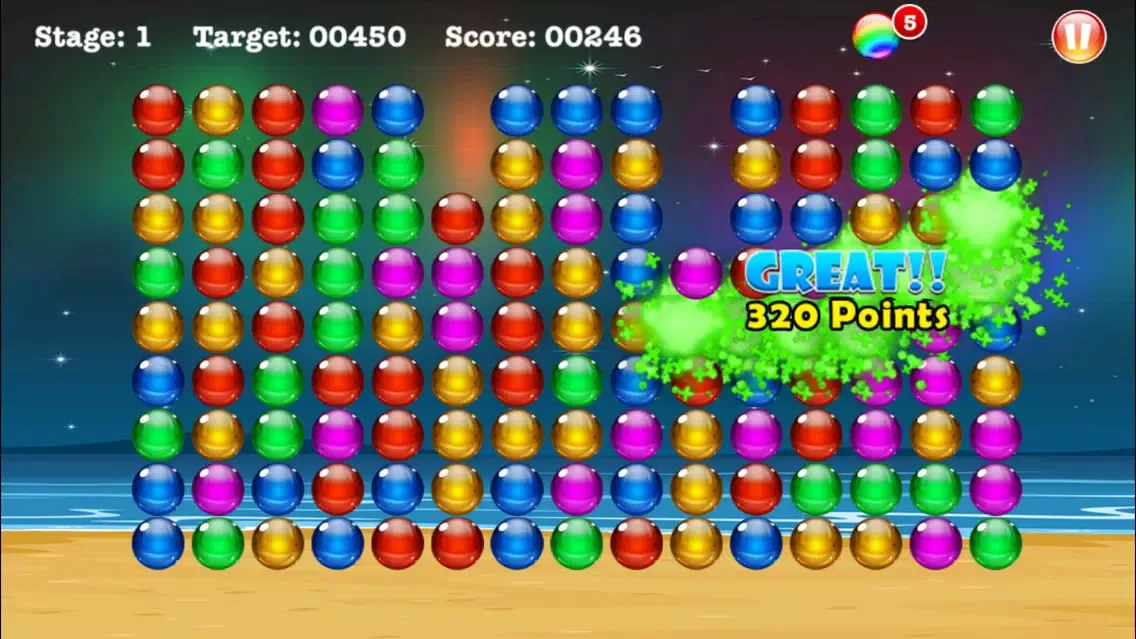 ภาพหน้าจอของ A Bubble Bust Popping Mania