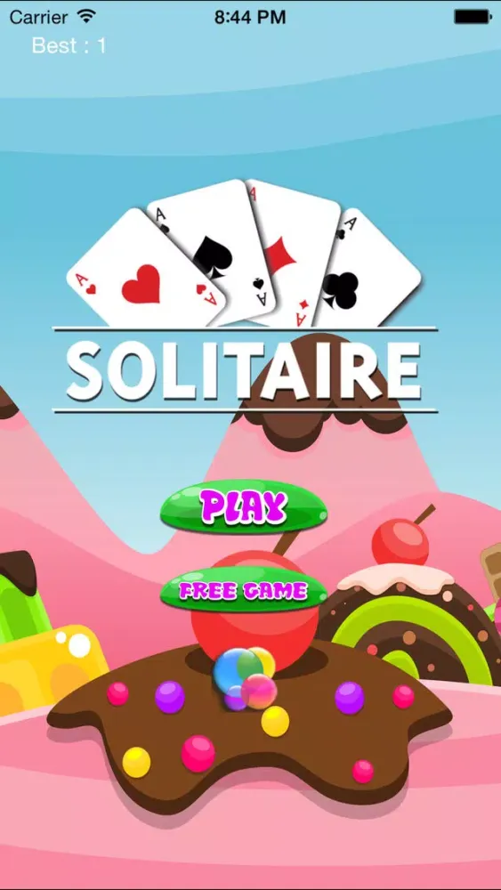 Captures d'écran de `` A Sweet Candy Solitaire - Patience and Skill Card Game