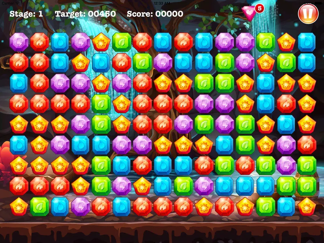A Gemstone Merge Jewel Pop- Connect Opals, Emeralds and Gems To Score Big iPad 应用截图