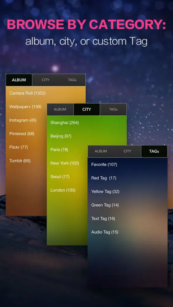 Tangkapan skrin 3D Album-Visual Timeline