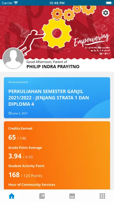 Скриншоты BINUS Mobile for Parent