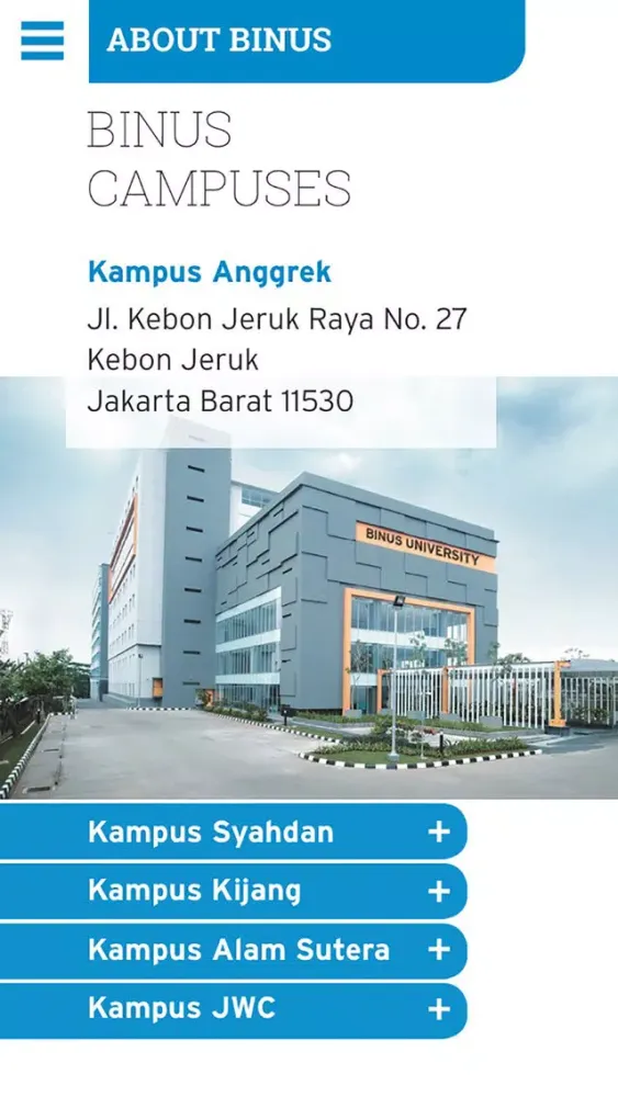 BINUS UNIVERSITY e-brochure Ekran Görüntüleri