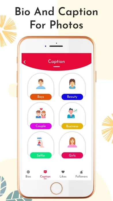 ภาพหน้าจอของ Bio caption & hashtags for IG