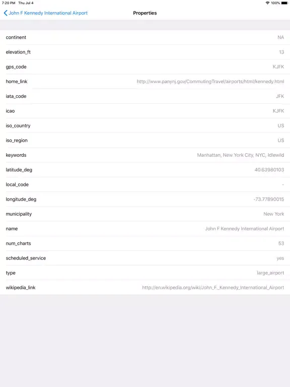 Airporty iPad  スクリーンショット