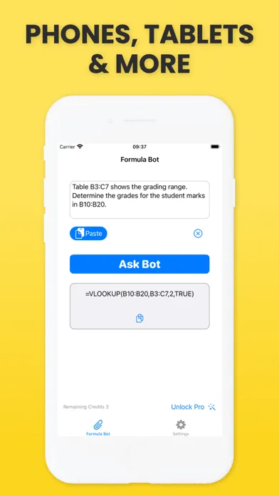 Скриншоты Formula Bot AI