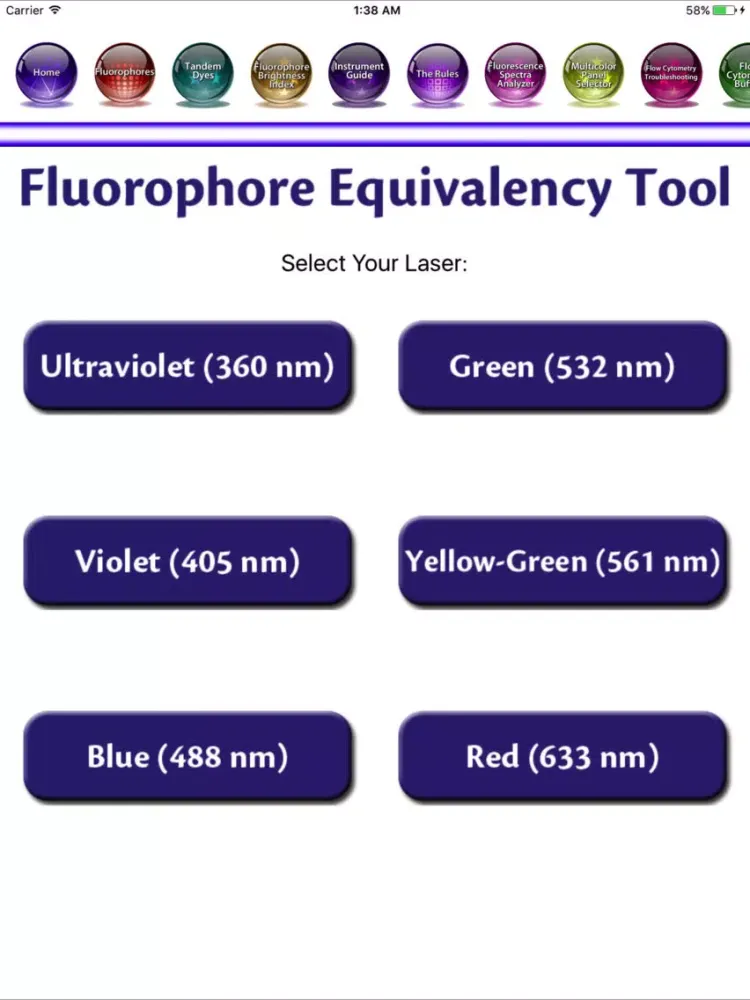 Tangkapan skrin BioLegend Flow Cytometry Application iPad 