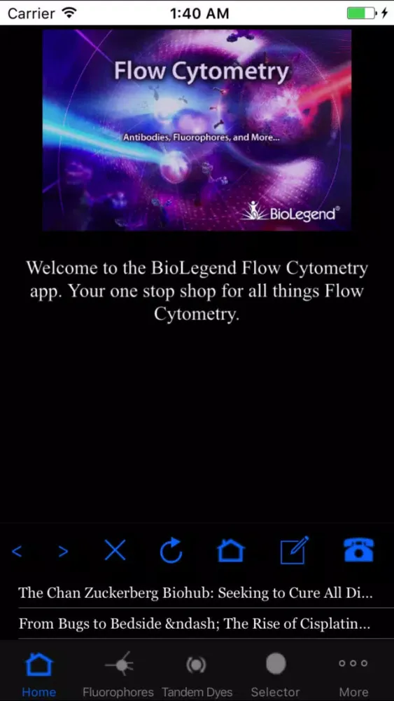 Tangkapan skrin BioLegend Flow Cytometry Application