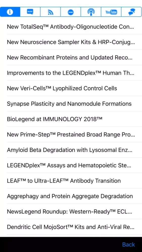 ภาพหน้าจอของ BioLegend Neuro Snap