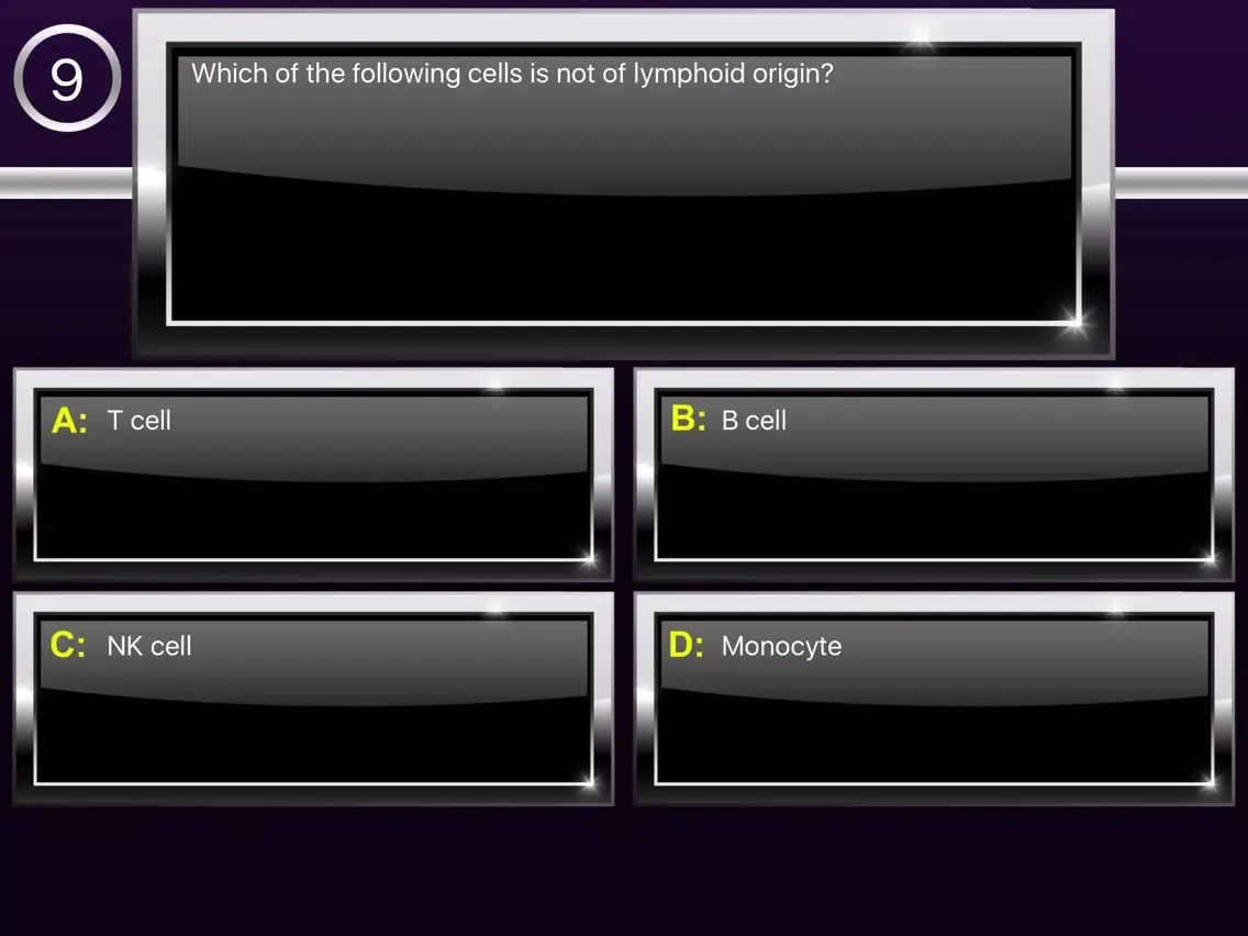 BioLegend Immunology Trivia Game iPad  Screenshots