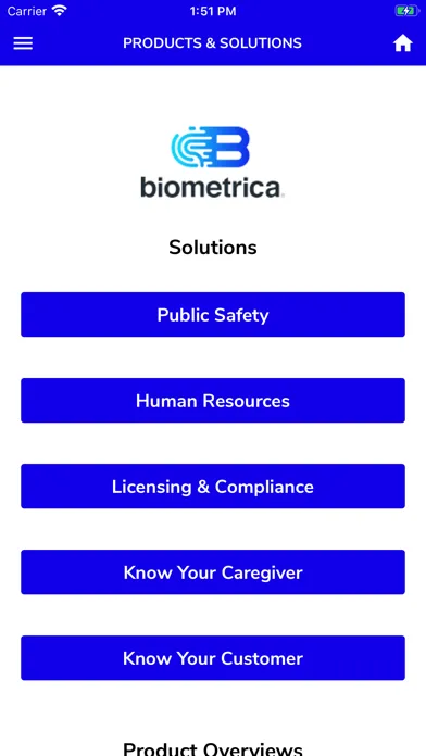 Скриншоты Biometrica Mobile