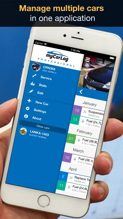 myCarLog: Car management應用截圖
