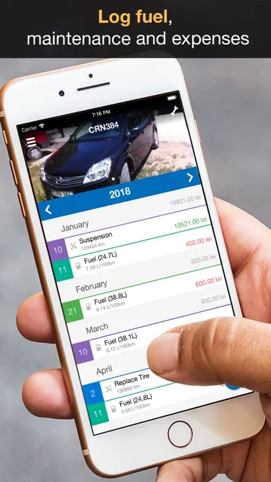 myCarLog: Car management應用截圖