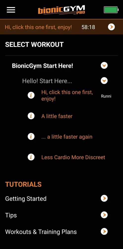 Screenshot di BionicGym