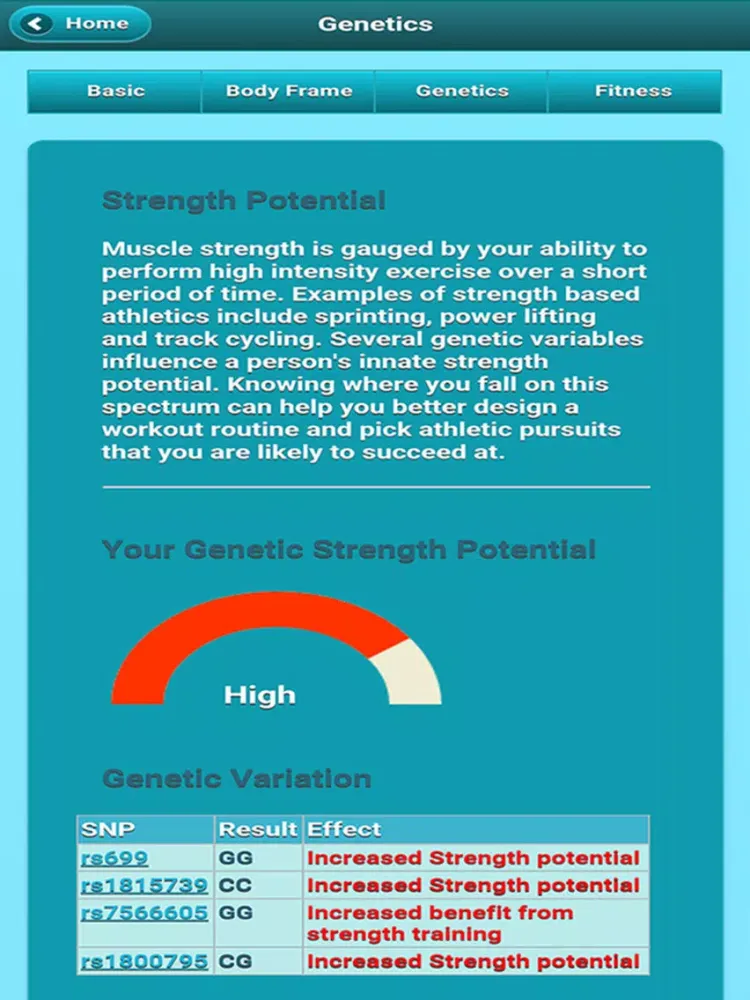 DNA Fitness Tracker iPad  Screenshots