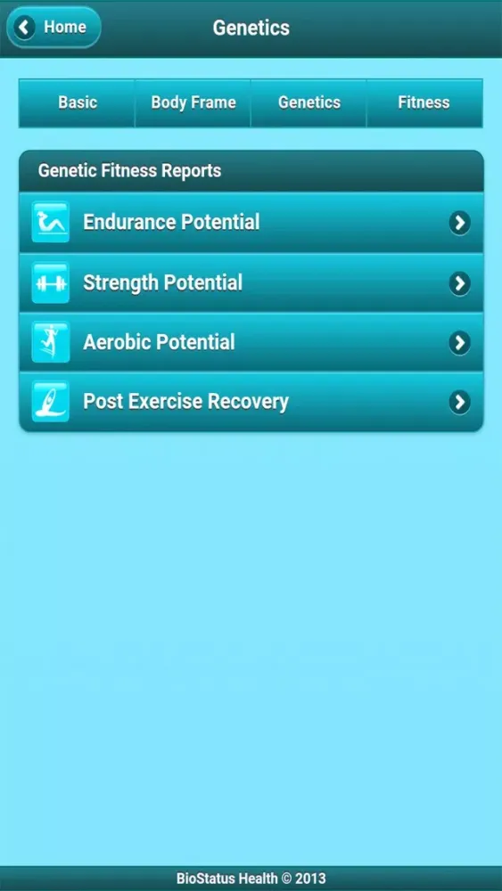 DNA Fitness Tracker Screenshots