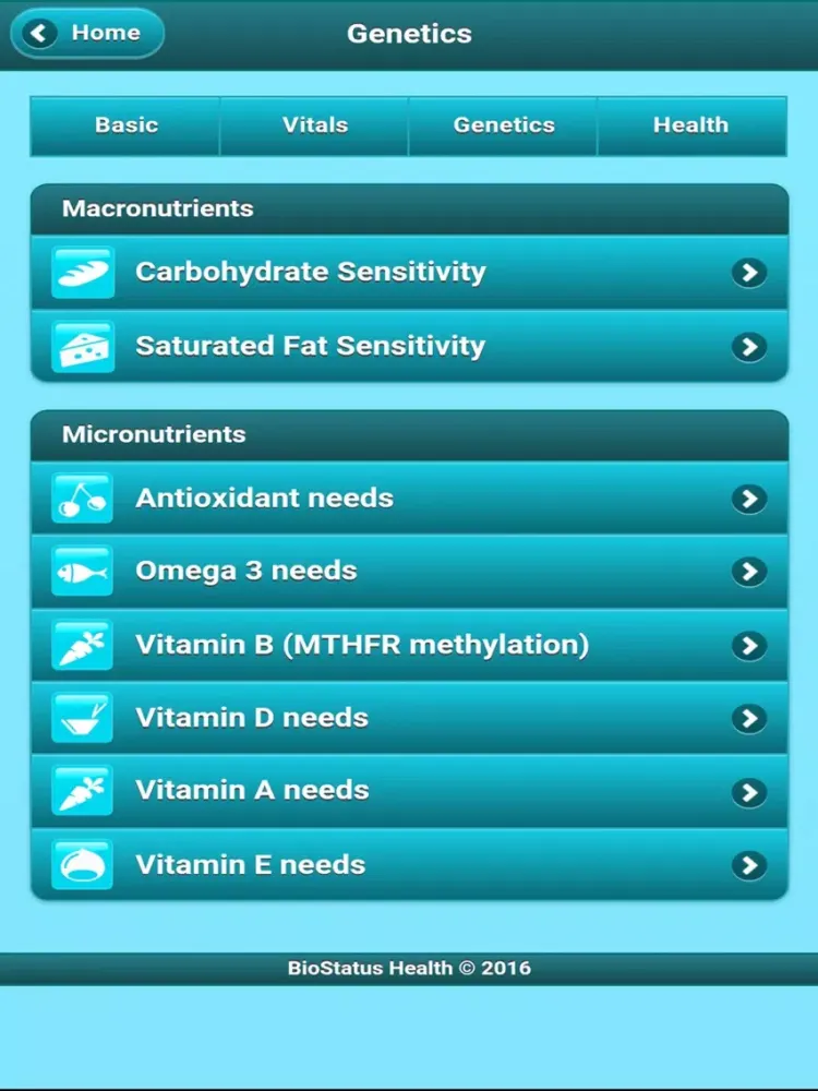 تصاویر DNA Nutrition Tracker iPad 