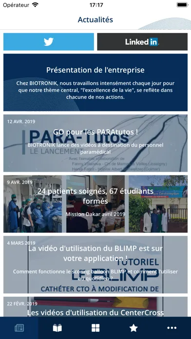 Capturas de tela do BIOTRONIK FRANCE